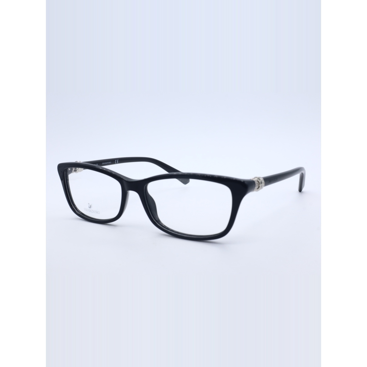 Swarovski Sk 5243 001 Shiny Black Cat Eye Plastic Eyeglasses Frame 5415135